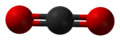 De ruimtelijke structuur van koolstofdioxide.